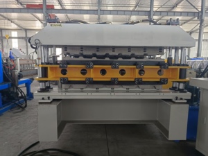 Double Layer <strong>Roofing</strong> Sheet <strong>Machine</strong> TR6 TR8 Trapezoidal Tile <strong>Making</strong> <strong>Machine</strong> with Gear &amp; Bearing 7.5KW Motor 380V - Product Image 3