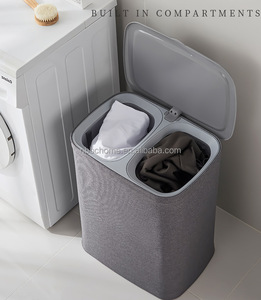 Bocheng thiết kế hiện đại 2-ngăn 90L giặt cản trở bền Cationic quần áo cản trở với nắp cho nhà rửa - Product Image 2