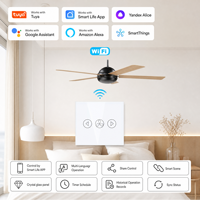 Sakelar Rumah Pintar Wifi Pengatur Kecepatan Kipas Panel Kaca Kristal Sentuh Timer Pemasok Grosir untuk Pengecer