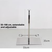Support de Contrainte Télescopique Professionnel en Acier Inoxydable pour BDSM, Base Miroir Robuste, Réglable, Résistant à la Corrosion, Mobilier SM