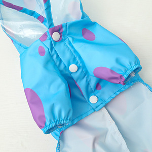 मूल कुत्ते बिल्ली वाटरप्रूफ विंडप्रूफ पॉलिएस्टर जांच नीले मध्यम सुरुचिपूर्ण पालतू कोट सभी मौसमों अवकाश पोंचो - Product Image 2