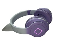 Vente en gros Casque supra-auriculaire Casque de jeu sans fil à LED pour filles Écouteurs bluetooth lumineux à oreilles de chat
