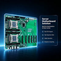 Carte mère X99 double processeur LGA2011-3, carte mère E-ATX pour serveur, 6 emplacements PCI-E pour GPU, espacement de 60 mm, 8*DDR4 pour l'informatique Aleo