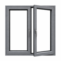 Ventana Abatible de Aluminio Personalizada con Doble Acristalamiento, Antirrobo, Diseño Moderno y Simple, Marco Estrecho, Ventana de Balcón, Ventanas para Casa