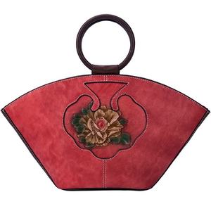Bolso de Mano Andong para Mujer, de Cuero Vacuno Genuino, Elegante, Retro, Bandolera, con Asa Superior - Product Image 2
