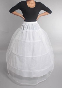 Jupe de mariage/<span class=keywords><strong>jupon</strong></span>/support d'agitation <span class=keywords><strong>grande</strong></span> queue de poisson filet dur Tutu simple acier 3 anneaux 6 acier Lotus feuille bord robe de mariée - Product Image 5