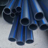 Tuyau en PE, HDPE PE80 SDR13 PN12, tuyau d'eau en polyéthylène pour l'ingénierie municipale