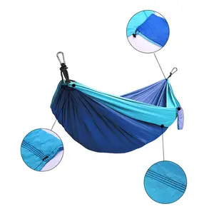 Hamaca doble para acampar al aire libre, 210t, fabricantes de ropa de paracaídas, venta directa al por mayor