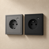 Interrupteur intelligent EU 86 mm 1 2 3 4 voies, panneau tactile WiFi, prise modulaire combinée, USB-C, Alexa, Google, CE, OEM