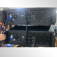 Système de sonorisation PA H2A Dual Line Array actif à deux haut-parleurs de 10 pouces, puissance de 1600 W (RMS), en contreplaqué noir, pour spectacles en direct en extérieur, concerts