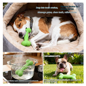 Juguete Masticable Resistente para Perros con Forma de Hueso, Juguete Masticable de Goma No Tóxica para Cachorros en Crecimiento y Perros Adultos - Product Image 2