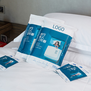 Conjunto de Lençóis Descartáveis para Hotel e Viagem, Lençóis de Cama Não Tecidos Biodegradáveis, Toalha e Fronha - Product Image 1