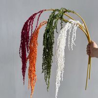 Feuillage artificiel de haute qualité en mousse verte, plantes d'amarante vertes et blanches pour la décoration de mariage, vase, bouquet, arrangement floral