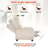 Chaise inclinable d'usine pour salon sièges de cinéma maison canapé inclinable simple salon avec fonction de massage de siège rembourré