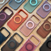 Étui hybride TPU TPE mat antidérapant de qualité supérieure avec protection à 360° °   Support rotatif pour iPhone 18 17 16 15 14 Pro Max