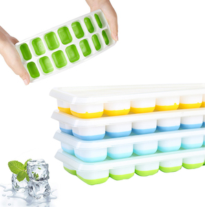 Vendedor on-line moda popular produto colorido, seguro, casa, bar, festa, gelo, bandejas com tampa, <span class=keywords><strong>mini</strong></span> molde de cubo de gelo - Product Image 4