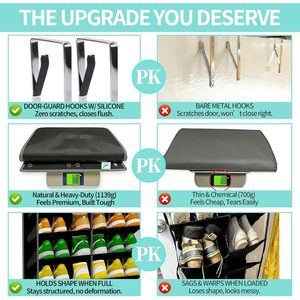 Organizador de Zapatos para Colgar Sobre la Puerta, 74x24 Pulgadas, Resistente, Almacenamiento Colgante para Armario, Capacidad para 40 Pares - Product Image 4