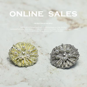 2025 haute qualité luxe métal perle bouton 28mm 22mm or fantaisie bouton pour femmes manteau boutons décoratifs - Product Image 5