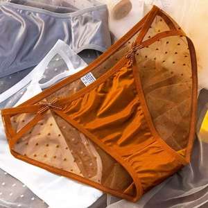 Culottes string sexy taille haute pour femmes grandes tailles, pour les règles, avec soutien-gorge intégré, respirantes, séchage rapide et écologiques - Product Image 2