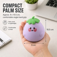Jouet Squishy Aubergine Kawaii, Balle Anti-Stress Mignonne en Forme de Légume, Décoration de Bureau