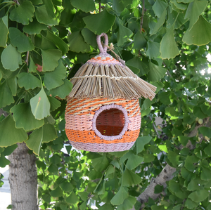 Nid d'oiseau suspendu nichoir décoratif Cages à oiseaux tissées maisons d'oiseaux de jardin pour perroquet Cages faites à la main - Product Image 2