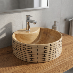 Prix bon marché Design moderne classique au-dessus de Matt Golden Wash comptoir en céramique rectangulaire Lavabo Art de table lavabo de salle de bain - Product Image 1