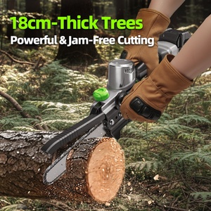 SUCA SC-5807 21V Mini tronçonneuse sans fil à batterie, tronçonneuse électrique portative, sécateur à batterie avec poignée auxiliaire - Product Image 6