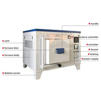 1400 degrés haute température laboratoire fibre céramique mini four à moufle 8L à réchauffement rapide