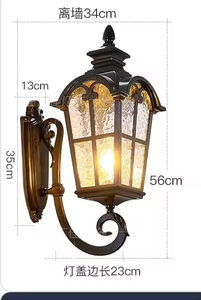 โคมไฟติดผนัง LED กันน้ำสไตล์ยุโรป15W 220V สวนวิลล่าประตูกลางแจ้งลานระเบียงภายนอกโรมโบราณย้อนยุค - Product Image 5