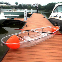 Prendre une photo Kayak transparent 2 personnes cristal PC canoë Kayak bateau de pêche clair extérieur canoë Kayak pour la vente en gros