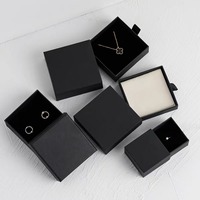 Caja de Regalo de Joyería de Lujo Personalizada, Caja de Embalaje para Anillos, Collares y Pendientes con Forro de Terciopelo
