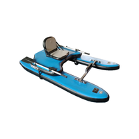 Bateau gonflable de pêche avec siège, nouveau design, 9 pieds, bleu