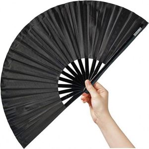 Abanico Plegable Grande de Madera Negra, Personalizado con Impresión, Decoración DIY, Recuerdo Artesanal Tradicional para Fiestas - Product Image 3