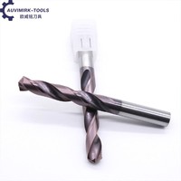 Foret de centrage à queue fixe en carbure monobloc avec revêtement violet, en alliage d'acier au tungstène, 3 mm, longueur 50 mm, non standard, personnalisable