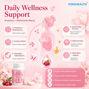 Capsules de probiotiques vaginaux pour femmes certifiées GMP OEM |   40 milliards d'UFC, soutien quotidien de la flore multi-souches - Product Image 2