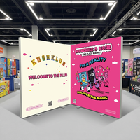 Stand d'exposition modulaire portable 10x10, pliable, en aluminium et tissu, pour salons professionnels