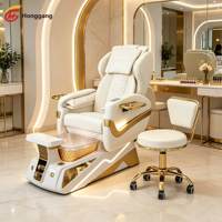 Fauteuil de manucure et pédicure de luxe, mobilier moderne pour salon de manucure, fauteuil de pédicure avec système de bain de pieds et brume