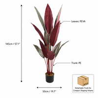 Vente en gros de plantes artificielles Strelitzia (Oiseau de paradis) – Fournisseur de verdure en vrac pour projets hôteliers, de complexes hôteliers, d'aménagement paysager et de décoration