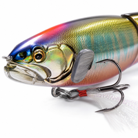 Leurre crankbait YIBO imprimé en ABS à coulée lente 160mm 35g avec queue souple pour brochet, black-bass et brochet d'eau douce