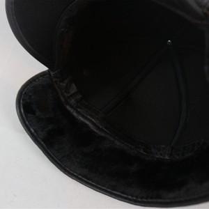 Men's Leather Baseball <b>Cap</b> With Ear Flaps Faux Fur <b>Winter</b> Warm Hat For Middle Aged And Elderly - Product Image 3