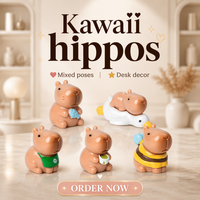 Schattige hars capibara figuurtjes Kawaii dieren verrassing verjaardag collectie playdough slime snoepautomaat speelgoed klauwautomaat prijs