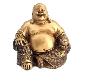 Laughing Buddha Statue Lucky Happy Sitting 6 inch