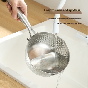 Casserole en acier inoxydable 316 avec couvercle et poignée, chauffage uniforme, compatible <span class=keywords><strong>induction</strong></span>, antiadhésive, facile à nettoyer, pot à lait, pot de cuisson Yukihira - Product Image 4