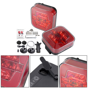 Feux arrière LED rouges en PC 30V pour camions, remorques, fret – Amélioration et rétrofit CL004 Rouge - Product Image 4