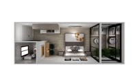 Casa Contenedor Moderna con Paneles Sándwich Desmontables para Uso en Hoteles, Oficinas y Viviendas - Casa Prefabricada Modular de Ensamblaje Rápido