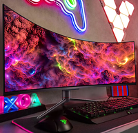 Monitor de Juegos LCD Curvo de 34 Pulgadas, Venta Directa, 1ms, 100/165/180hz, Adaptive Sync/Low Blue Light, Pantalla para PC con Soporte Elevador, 4K