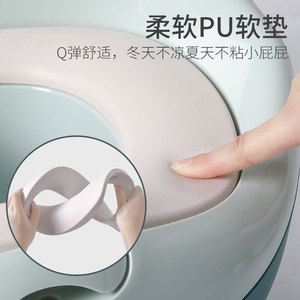 Siège de toilette pour enfants avec dossier large et coussin moelleux pour tout-petits et bébés, version rose et verte - Product Image 4