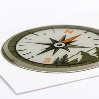 Pegatinas de viaje personalizadas con cúpula de epoxi, hoja A6, calcomanía de vinilo 3D de cristal para diario, maleta, tema de aventura, MOQ bajo