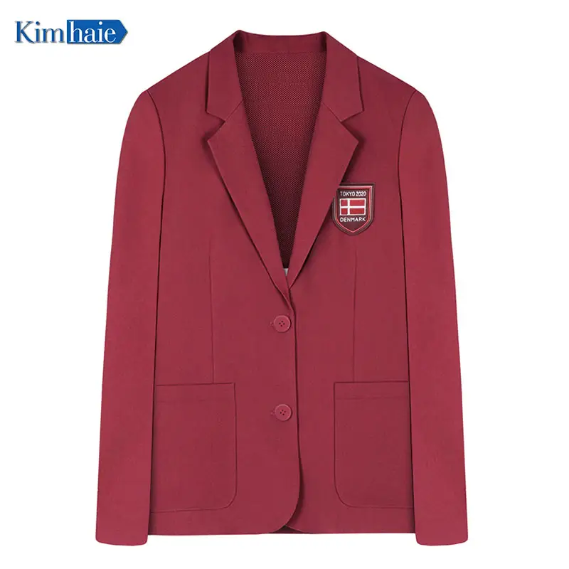 Jacket Smart Casual Stretch Blazer Sporting Suit Clothes Men's Burgundy New Type of Formal Daily Wear Regular V-neck Woven