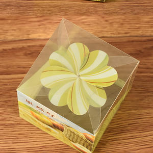 Boîtes de matériaux recyclés PET transparents imprimés personnalisés Noël pour boîte d'emballage cadeau de bonbons - Product Image 5